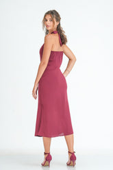 Tie Up Halter Neck Dress